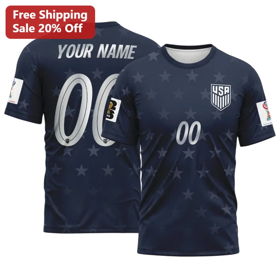 USA Soccer Jersey Tee Patriotic National Team Fan Shirt for Men Women available at our Miami, Florida warehouse
