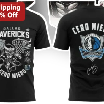 Dallas Mavericks Cero Miedo Rey Mysterio Luchador Basketball Graphic Tee available at our Miami, Florida warehouse