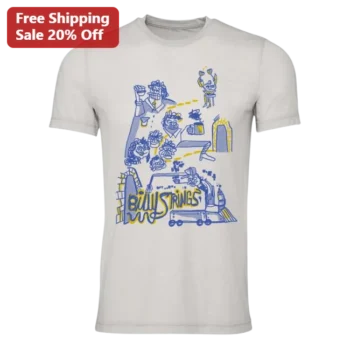 Bull Strings Graphic Tee Billy Strings Merch Style Hand Drawn Cartoon Illustration Shirt available at our Miami, Florida warehouse