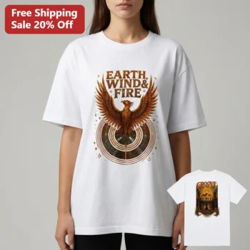 Earth, Wind Fire Groove Into The Sun Tee Vintage Born of the Sun Raised on Funk 70s Soul Band Graphi available at our Miami, Florida warehouse