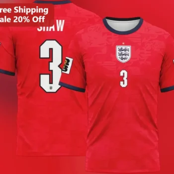 England National Team Soccer Jersey Three Lions Football Kit Personalized Name Number Gift available at our Miami, Florida warehouse