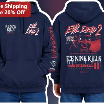 Evil Dead 2 Ice Nine Kills Kiss Your Nerves Goodbye Hoodie available at our Miami, Florida warehouse