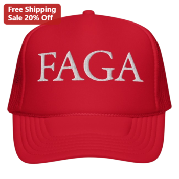 Red Trucker Hat Personalized Custom Name Embroidered Mesh Back Cap available at our Miami, Florida warehouse
