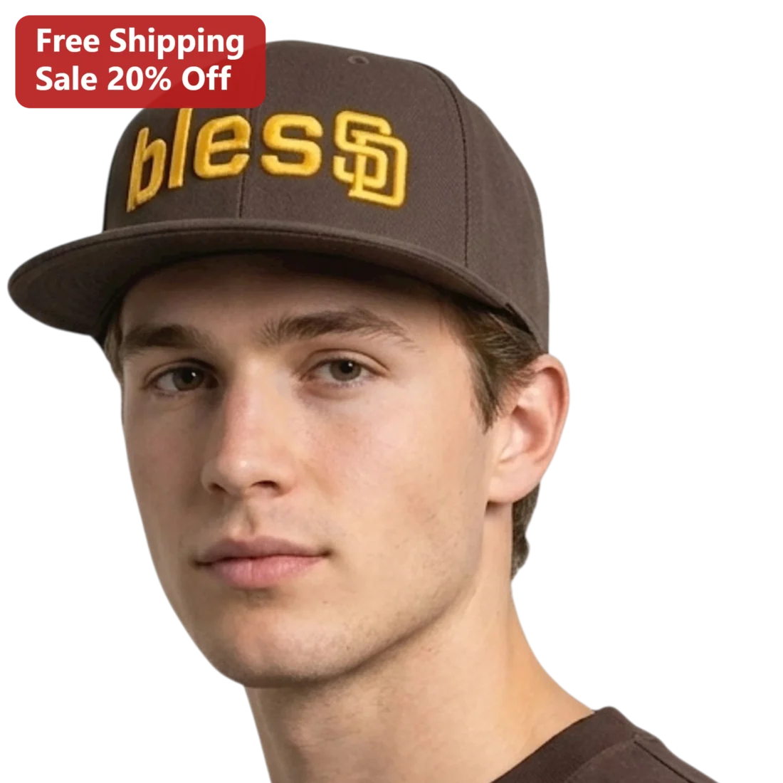 Bless SD Cap San Diego Padres Fan Baseball Hat Brown Embroidered Snapback available at our Miami, Florida warehouse