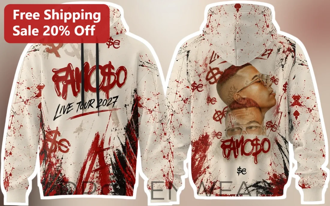 FANC$O Live Tour 2027 Hoodie Fancho Grunge Streetwear Concert Merch available at our Miami, Florida warehouse