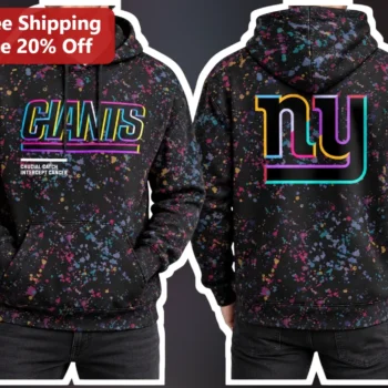 Giants Crucial Catch Intercept Cancer Hoodie New York NFL Team Apparel available at our Miami, Florida warehouse