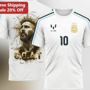 GOAT Messi Jersey Argentina Number 10 Soccer Fan Apparel available at our Miami, Florida warehouse