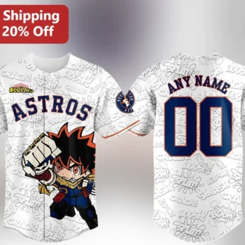 Houston Astros Izuku Midoriya Anime Jersey Custom Name Number available at our Miami, Florida warehouse