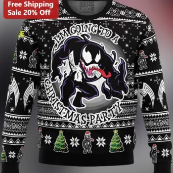 I'M GOING TO A VENOM XMAS PARTY Sweatshirt Marvel Venom Christmas Ugly Holiday Crewneck Gift available at our Miami, Florida warehouse