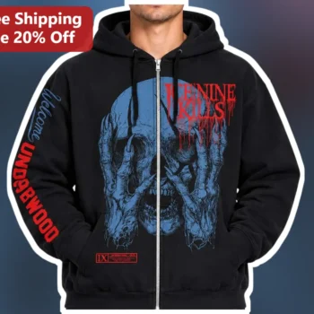 Ice Nine Kills Welcome to Underwood Hoodie Horror Punk Metalcore Band Merch available at our Miami, Florida warehouse