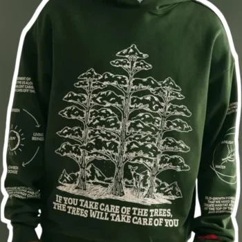 If You Take Care Of The Trees Hoodie Environmental Stewardship Quote Pullover for Nature Lovers available at our Miami, Florida warehouse