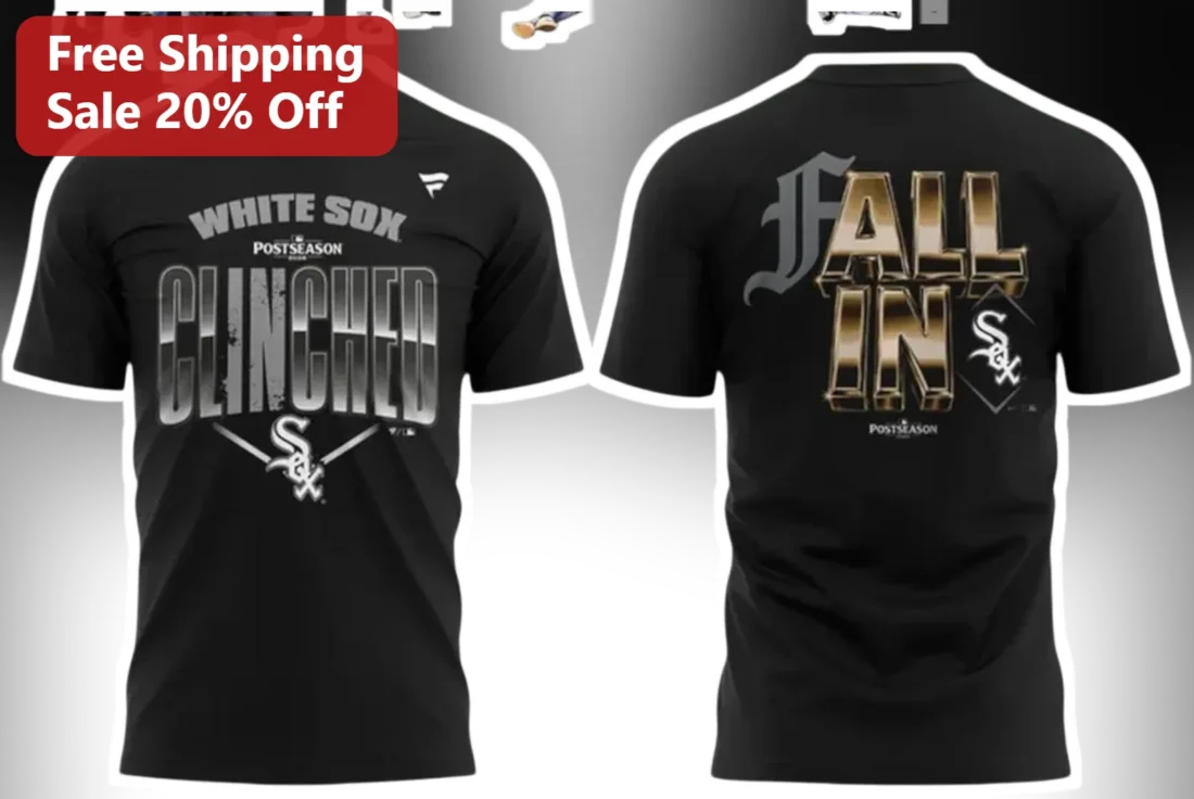 White Sox Postseason Clinched Fall In Tee Chicago Baseball Playoff Shirt available at our Miami, Florida warehouse