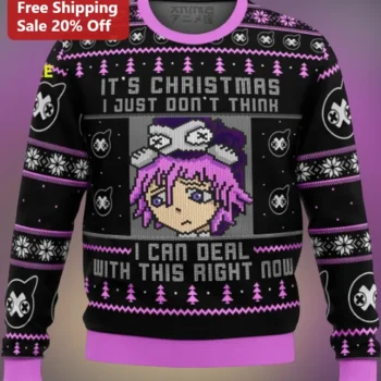It'S Christmas I Just Don'T Think Funny Sarcastic Anime Ene Ugly Christmas Sweater available at our Miami, Florida warehouse