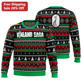 Vinland Saga Ugly Christmas Sweater Anime Viking Thorfinn Holiday Gift available at our Miami, Florida warehouse