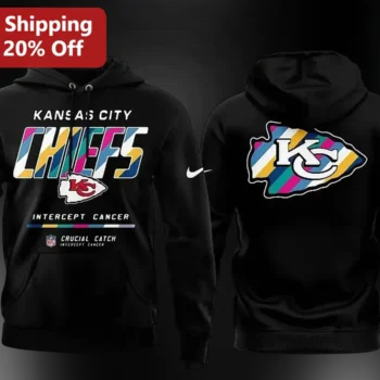 Kansas City Chiefs Intercept Cancer Hoodie NFL Fan Charity Awareness Apparel available at our Miami, Florida warehouse