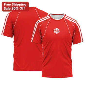 Canada Soccer Jersey 2026 World Cup Team Kit Red Maple Leaf Athletic Shirt available at our Miami, Florida warehouse