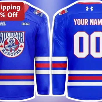 Kitchener Rangers Hockey Jersey Custom Name Number OHL Fan Gear available at our Miami, Florida warehouse