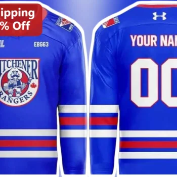 Kitchener Rangers Jersey Personalized Custom Name Number OHL Hockey Fan Gift available at our Miami, Florida warehouse