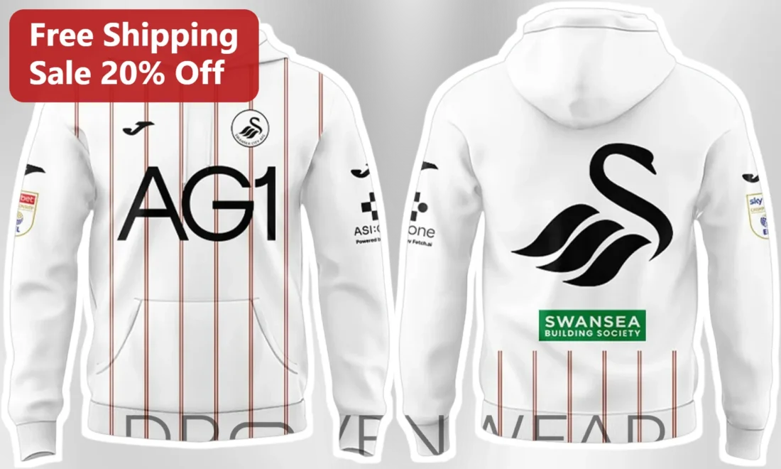 AG1 Swansea Building Society Hoodie Men's Football Fan Merch available at our Miami, Florida warehouse