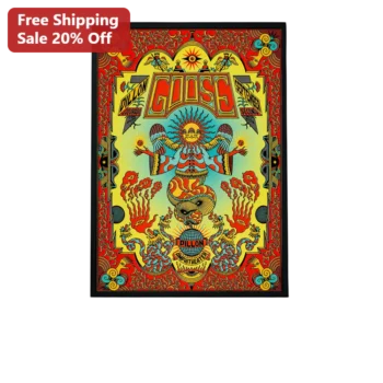 GUSS Poster Psychedelic Vintage Concert Art Print Retro Groovy Wall Decor Gift for Music Fans available at our Miami, Florida warehouse