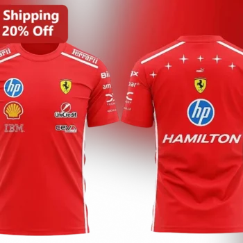 Lewis Hamilton Ferrari Jersey 2026 Scuderia F1 Racing Shirt Gift for Men Women available at our Miami, Florida warehouse