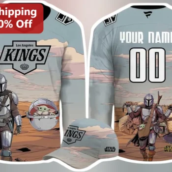 Los Angeles Kings Hockey Jersey Grogu Baby Yoda Star Wars Mashup NHL Fan Gear available at our Miami, Florida warehouse