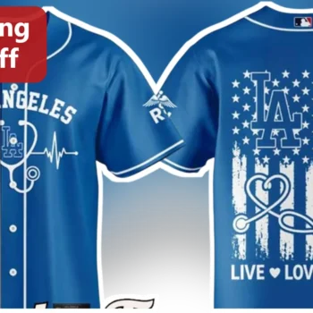 Los Angeles Live Love Heal Jersey Baseball Nurse Medical Gift available at our Miami, Florida warehouse