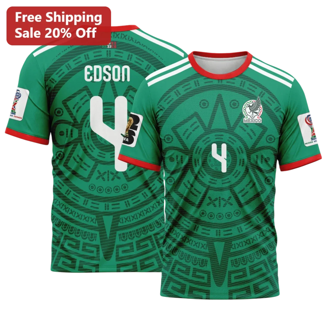 Mexico Jersey World Cup 2026 Custom Name Number Soccer Shirt available at our Miami, Florida warehouse