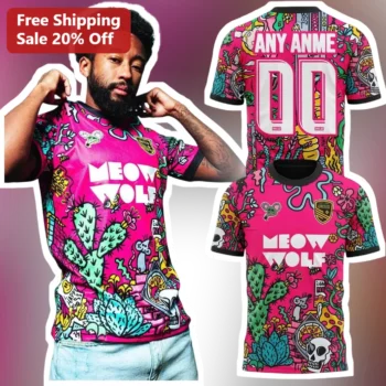 Meow Wolf Psychedelic Street Art Graphic Tee for Men Women available at our Miami, Florida warehouse