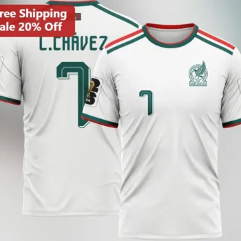MÉXICO Soccer Fan Tee Luis Chávez Inspired Mexico National Team World Cup 2026 Gift available at our Miami, Florida warehouse