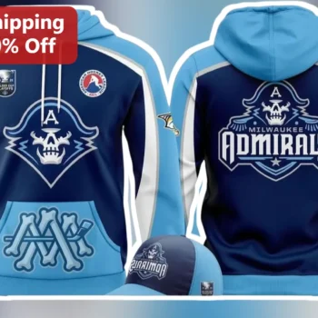 Milwaukee Admirals Pullover Hoodie AHL Hockey Fan Gear available at our Miami, Florida warehouse