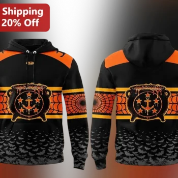 Navy Anchor Witch Cauldron Halloween Hoodie available at our Miami, Florida warehouse