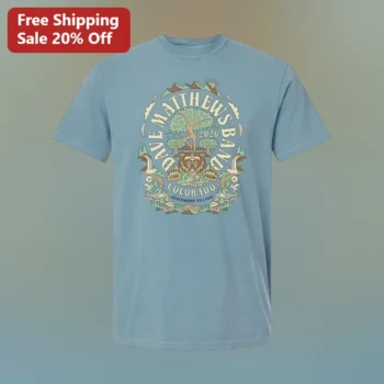 Dave Matthews Band Live From Colorado Graphic Tee DMB Fan Merch Psychedelic Bear Guitar Shirt available at our Miami, Florida warehouse