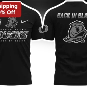 Oregon Ducks Back In Black Football Tee University Of Oregon Fan Shirt available at our Miami, Florida warehouse