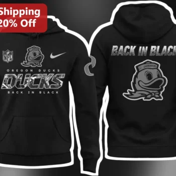 Oregon Ducks Back In Black Hoodie University Of Oregon Football Game Day Apparel Gift available at our Miami, Florida warehouse