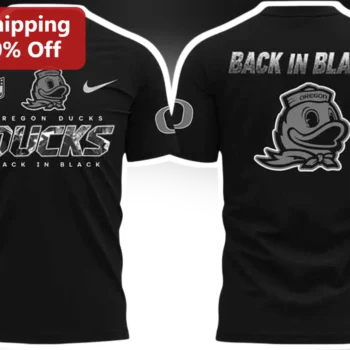 Oregon Ducks Back In Black Tee College Football Fan Shirt available at our Miami, Florida warehouse