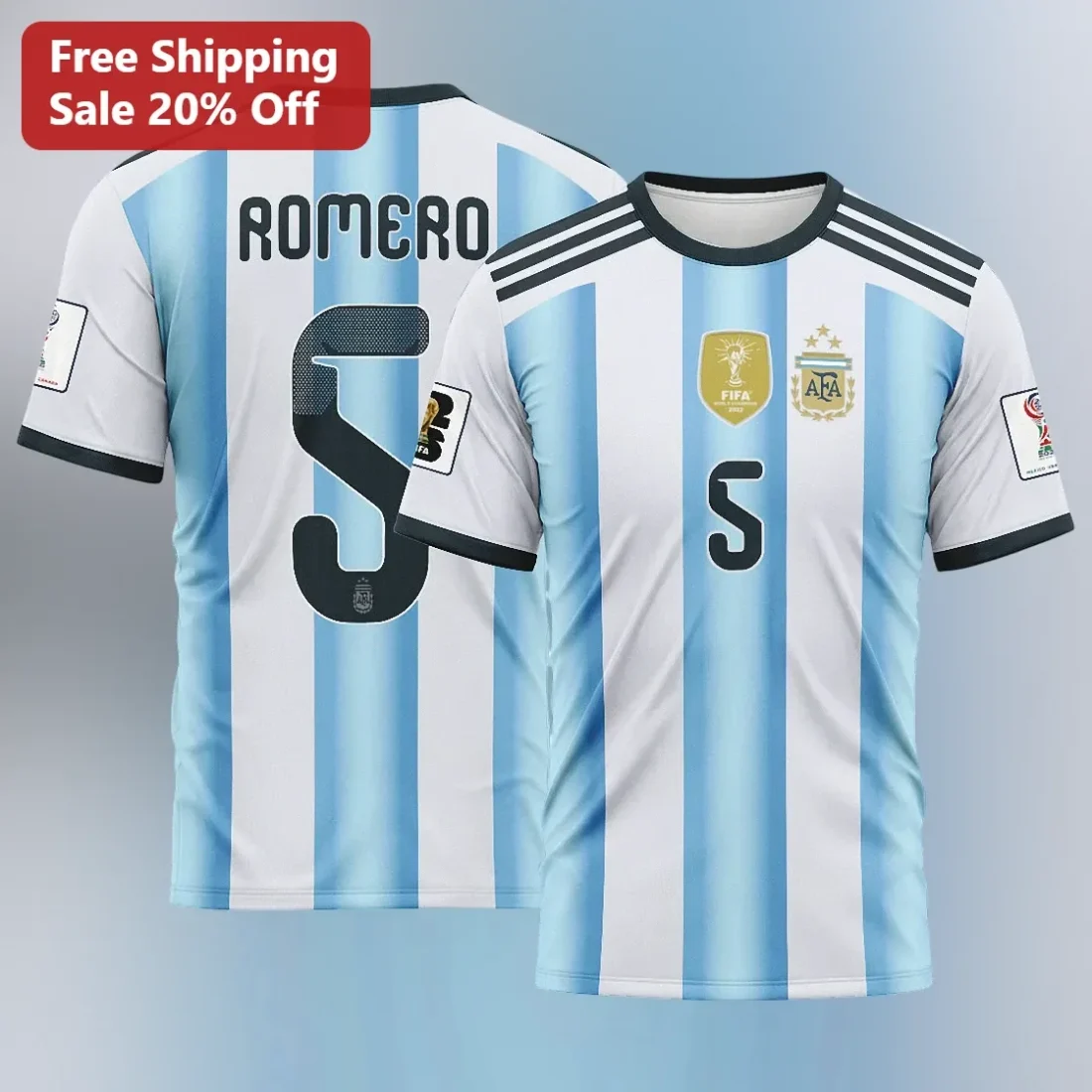 FIFA World Cup Winners AFA Jersey Argentina National Team Soccer Shirt available at our Miami, Florida warehouse