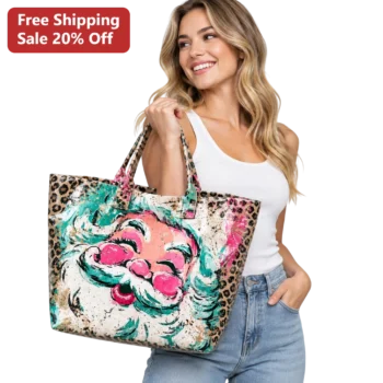 Leopard Print Abstract Tiger Tote Bag Maximalist Animal Art Statement Purse for Women available at our Miami, Florida warehouse