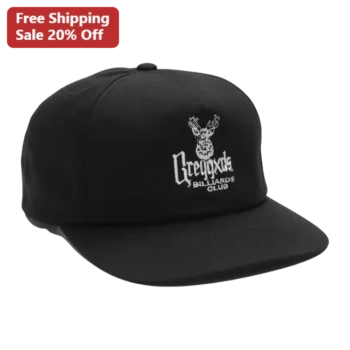 Greggxxls BILLIARDS CLUB Hat Black Snapback Pool Billiards Merch available at our Miami, Florida warehouse