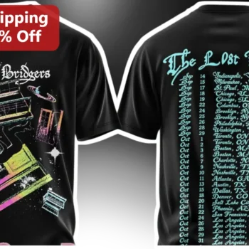 Phoebe Bridgers The Lost Tour Tee Indie Rock Concert Merch Vintage Band Shirt available at our Miami, Florida warehouse