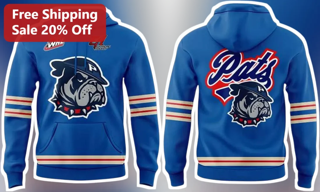 Regina Pats WHL Bulldog Mascot Hoodie available at our Miami, Florida warehouse
