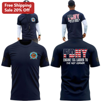 FDNY Engine Ladder 78 The Hot Corner Tee Staten Island Firehouse Gift available at our Miami, Florida warehouse