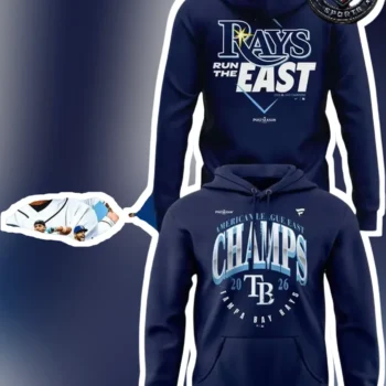 Rays Run The East American League East Champs Tampa Bay Rays Hoodie available at our Miami, Florida warehouse
