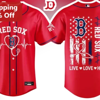 Red Sox Live Love Heal Jersey Boston Red Sox Healthcare Worker Gift Nurse Doctor Fan Apparel available at our Miami, Florida warehouse