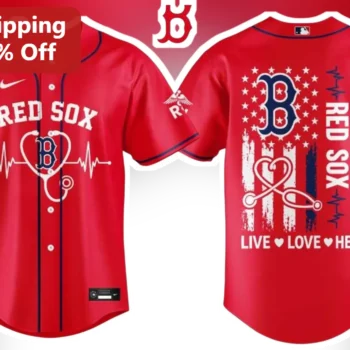 Red Sox Live Love Heal Tee Boston Baseball Fan Apparel Gift available at our Miami, Florida warehouse