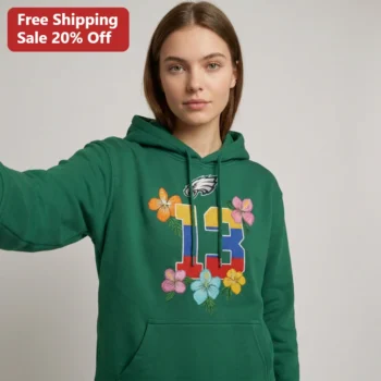 Philadelphia Eagles Colombia Flag 13 Hoodie Floral Tropical Heritage Pullover Sweatshirt available at our Miami, Florida warehouse