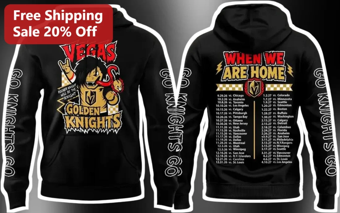 Vegas Golden Knights When We Are Home Hoodie NHL Fan Gear available at our Miami, Florida warehouse