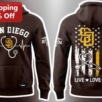 San Diego Live Love Heal Hoodie Healthcare Nurse Gift Stethoscope Heart Design available at our Miami, Florida warehouse
