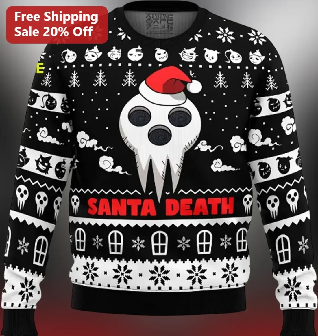 Santa Death Sweatshirt Alternative Holiday Skull Christmas Gift available at our Miami, Florida warehouse