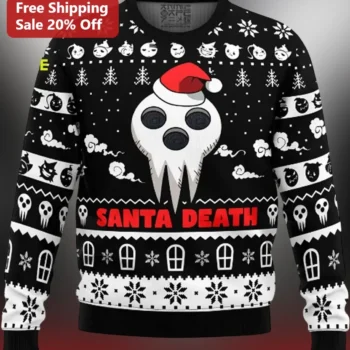 Santa Death Sweatshirt Alternative Holiday Skull Christmas Gift available at our Miami, Florida warehouse